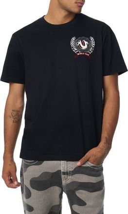 True Religion Crest Graphic T-Shirt in Jet Black at Nordstrom, Size Xxx-Large