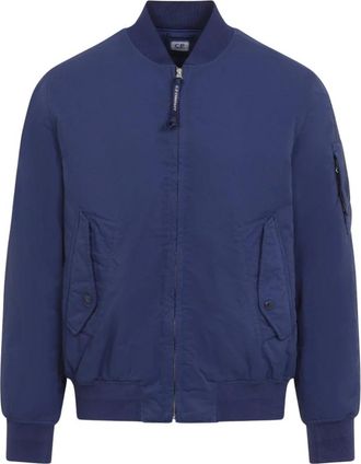 C.P. Company T-Flatt Padded Bomberjack - Heren - Bomber jackets - Blauw - S - Leer - Jassen