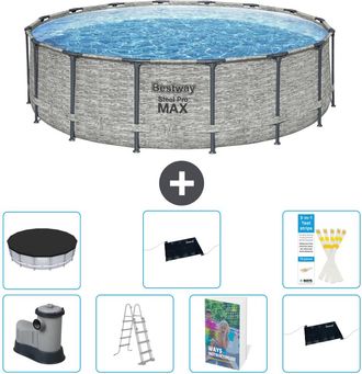 Bestway Piscina Bestway Steel Pro Max Redonda - 488x122 Cm - 8-piezas S562