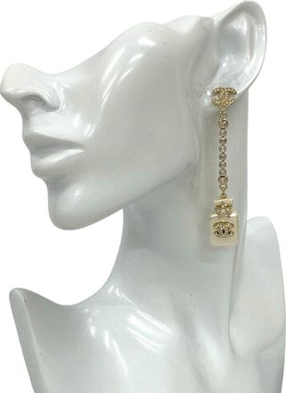 Chanel gold gold Plating Stud Earrings (Pre-Owned)