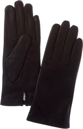 Sofiacashmere Classic Cashmere-Lined Nappa Leather Gloves