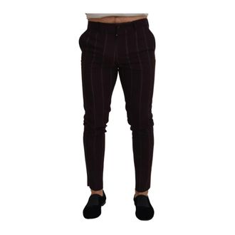 Dolce & Gabbana Broeken, Heren, Bruin, M, Wol, Elegante Bruine Wollen Broek