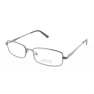Signature Unisex Grey Rectangular Eyeglass Frames 1118Gunmetal52