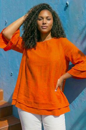 Roman Layered Sleeve Top