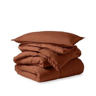 Bare Home All-Season Down Alternative Comforter Set in Terracotta at Nordstrom, Size Queen
