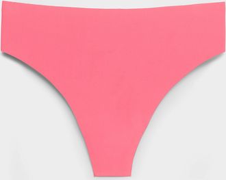 Miiyu Womens Stretch laser-cut high-waist thong Recycled nylon