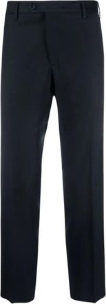 BRIGLIA 1949 Straight Trousers, male, Blue, Size: L Navy Blue Slim Chino Trousers