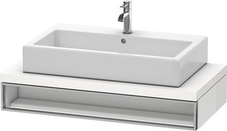 Duravit Duravit Vero Unidad De Lavabo Para Consola, 6542, 1000 Mm, 1 Compartimento Abierto Incluyendo Toallero, Color (frente/cuerpo): Decoraci&oacute;n Blanca De Al
