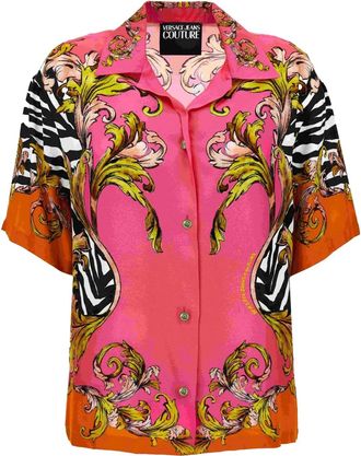 Versace Jeans Couture Camicia Barocco con stampa - Rosa