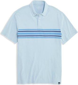 Vineyard Vines Surf Chest Stripe Polo in Del Mar Blue at Nordstrom, Size Xx-Large