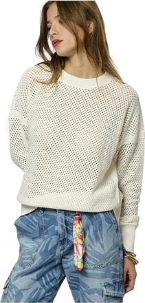 Kaporal Trui met ronde hals - Dames - Truien - Wit - Maat: XS Nylon