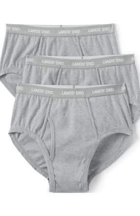 Lands End Knit Briefs 3 Pack in Gray Heather at Nordstrom, Size X-Large