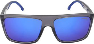 Carrera Blue Multilayer Browline Mens Sunglasses CARRERA 8055/S 0KB7/Z0 58
