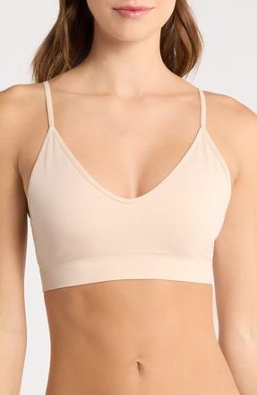 Nordstrom Seamless Bralette in Beige Smoke at Nordstrom, Size X-Large