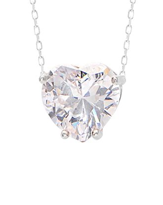 Gabi Rielle Silver Cz Solitaire Necklace