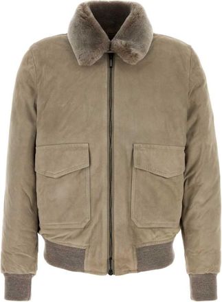 Moorer Grey Shirt Collar Jacket