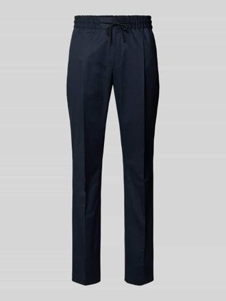 HUGO BOSS Slim Fit Bundfaltenhose aus Baumwoll-Mix Modell GETLIN251F3 in Marine, Gr&ouml;&szlig;e 102