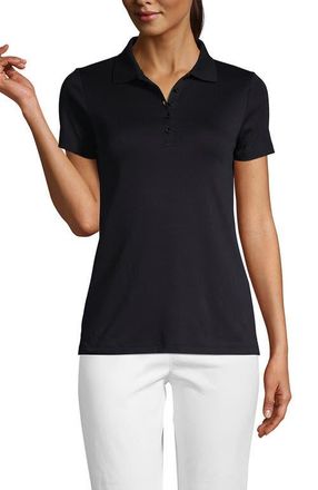 Lands End Supima Cotton Polo Shirt in Black at Nordstrom, Size X-Small P