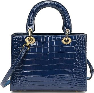 Tiffany & Fred Alligator-Embossed Leather Satchel