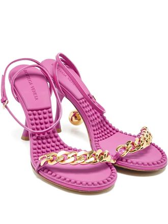 Bottega Veneta Dot chain sandals - Pink