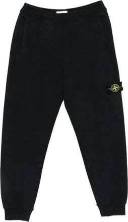 Stone Island Cuffed Logo-patch Tack Pants