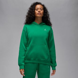 Nike Jordan Womens Jordan Brooklyn Fleece Pullover Hoodie in Green | FV7071-365