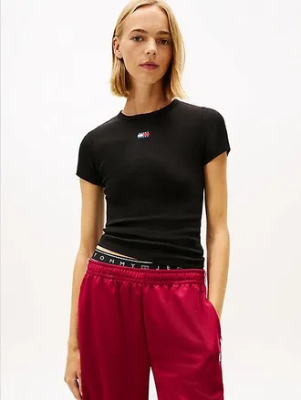 Tommy Hilfiger Camiseta Tommy Badge slim acanalada