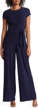 Vince Camuto Ity Side Waist Tie Jumpsuit in Navy at Nordstrom Rack, Size 10