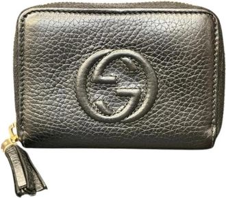 Gucci Pre-owned Soho Leren Portemonnee - Dames - Vintage Accessoires - Zwart - ONE Size - Leer - Vintage
