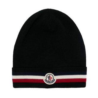Moncler Gorro de lana tricolor - Accessories - Hombre - Negro - ONE SIZE