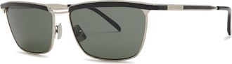 Saint Laurent Joe Square-frame Sunglasses - Silver - One Size