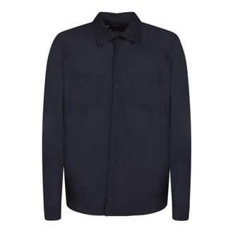 Herno Ripstop Stof Overshirt - Heren - Casual Overhemden - Blauw - XL - Overhemden