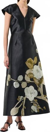 Kudibal Copenhagen Juna Maxi Dress In Lotus Black