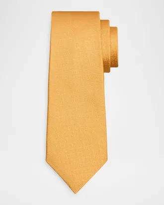 Kiton Men & apos;s Tonal Jacquard Silk 7-Fold Tie