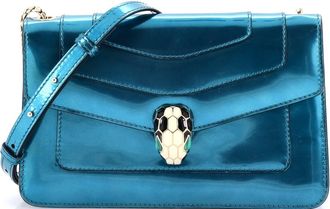 Bulgari Serpenti Forever Shoulder Bag Metallic Leather Small
