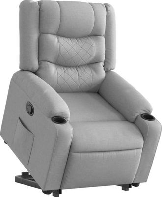 vidaXL Vidaxl - Sill&oacute;n Reclinable Elevable De Tela Gris Claro