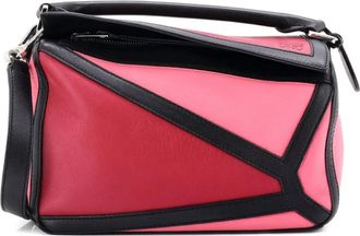 Loewe Borsa a tracolla Puzzle piccola in pelle - Rosa