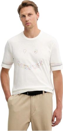 Paul Smith Bedruikt katoenen T-shirt - Heren - T-shirts - Wit - M - Katoen - Tops