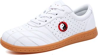 Generic Taekwondo Shoes Lightweight Sport Boxing Kung Fu Taichi for Men and Women(White,5.5 UK)