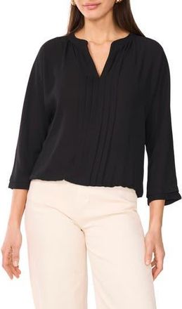 Vince Camuto Pleated Panel Top in Rich Black at Nordstrom Rack, Size Small