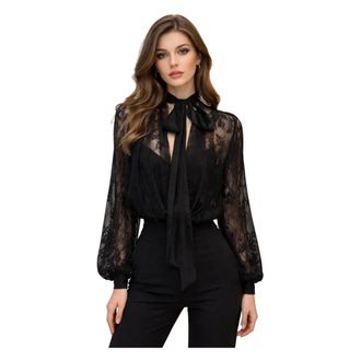 Aniye By Blouses, female, Black, Size: XS Lace Shirt Bodysuit