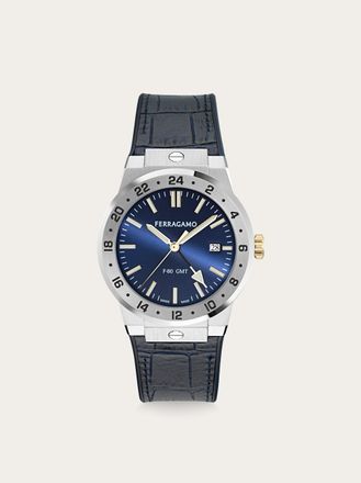 Ferragamo Uomo Orologio F-80 Classic GMT Blu