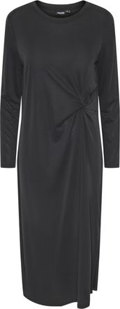 Pieces Pcanora LS Midi Knot Dress Bc, Black, L