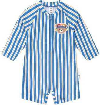 Huxbaby Beach Hux Stripe Rashie in Cobalt/sunburst at Nordstrom, Size 6-12M Au