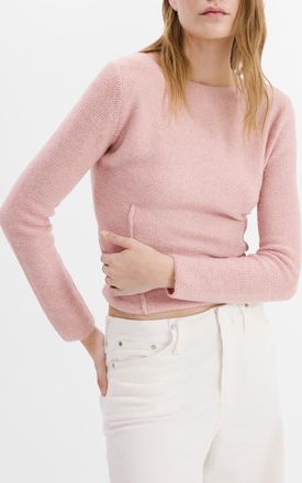Mango Sweater with Seam Details in Pink at Nordstrom, Size Xx-Large
