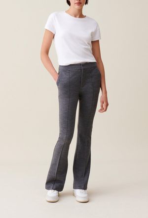 Claudie Pierlot Pantalon flare pr&egrave;s du corps gris