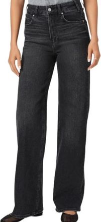 Paige Hoge taille wijde zwarte broek - Dames - Loose Fit Jeans - Zwart - W28 - Katoen - Jeans