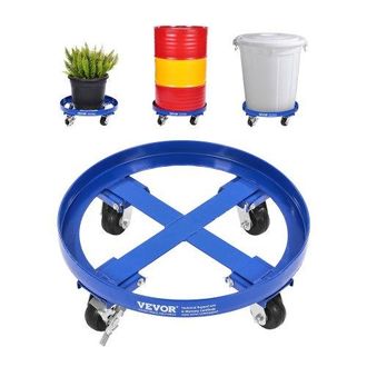 OEM Plataforma Rodante Para Bidones 615 X 615 X 188 Mm Con Tirantes Transversales Y 4 Ruedas Giratorias, Capacidad De 907 Kg, Plataforma Rodante Antivuelc