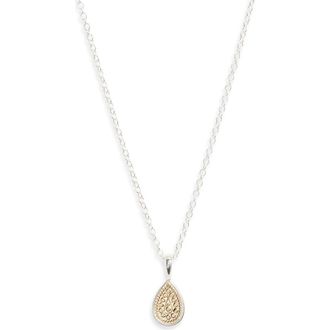 Anna Beck Mini Drop Necklace in Two-Tone at Nordstrom