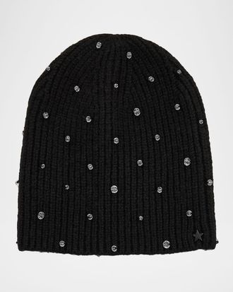 Jocelyn Crystal-Embellished Knit Beanie